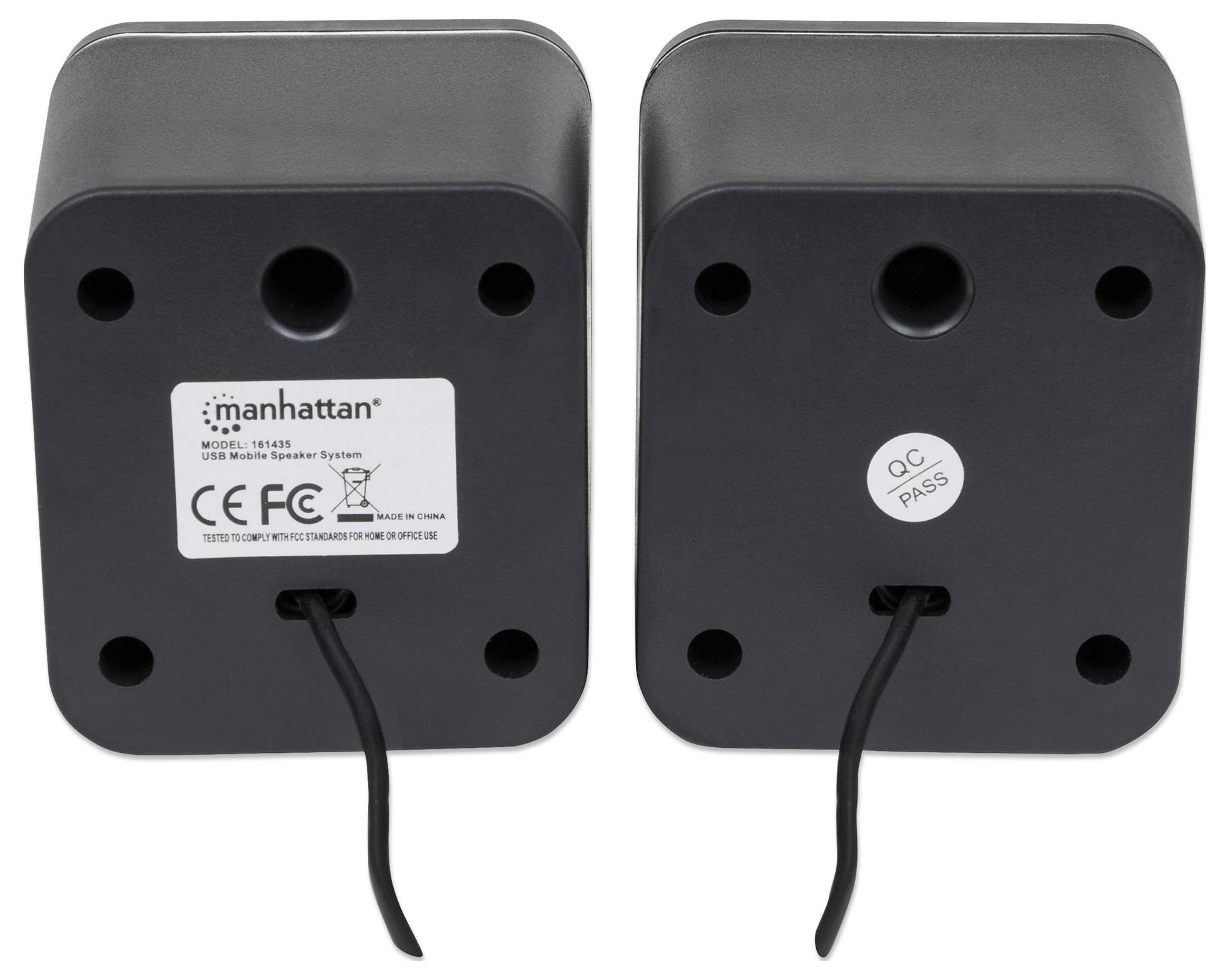 Manhattan PC-Lautsprecher Kabelgebunden, USB Schwarz, Silber