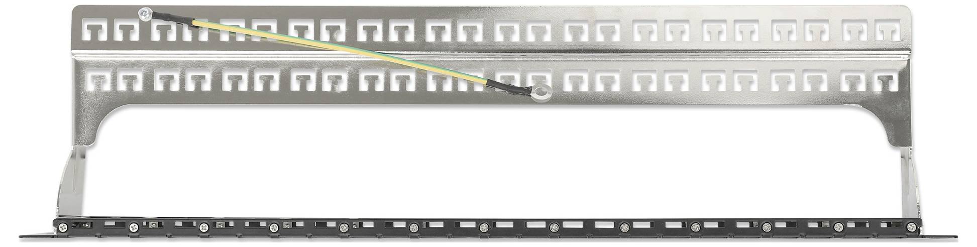 Intellinet 48-Port Patchpanel geschirmt und unbestückt 1 HE schwarz für Keystone-Jacks Patch-Panel 483mm (19") Unbestückt 1 HE