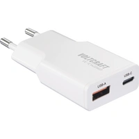 VOLTCRAFT UC-1C1A20W01 USB Ladegerät 20 W 1x USB-A, 1x USB-C® Fast Charge, USB PD 3.0 Weiß GaN VOLTCRAFT UC-1C1A20W01 USB Ladegerät 20 W 1x USB-A, 1x USB-C® Fast Charge, USB PD 3.0 Weiß GaN