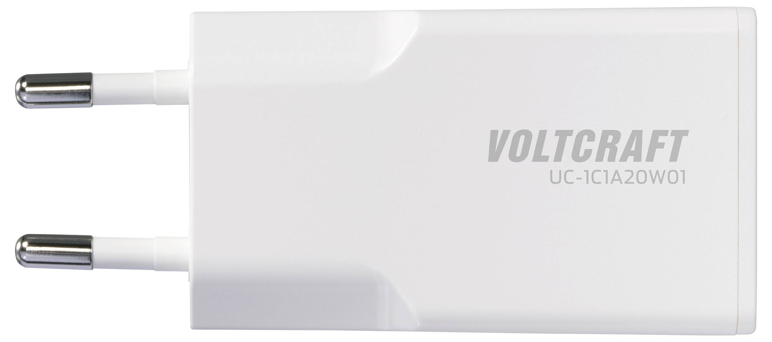 VOLTCRAFT UC-1C1A20W01 USB Ladegerät 20W 1x USB-A, 1x USB-C® Fast Charge, USB PD 3.0 Weiß GaN