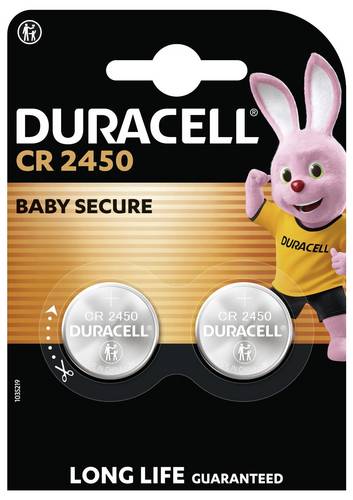 Duracell Knopfzelle CR 2450 3 V 2 St. 620 mAh Lithium CR2450