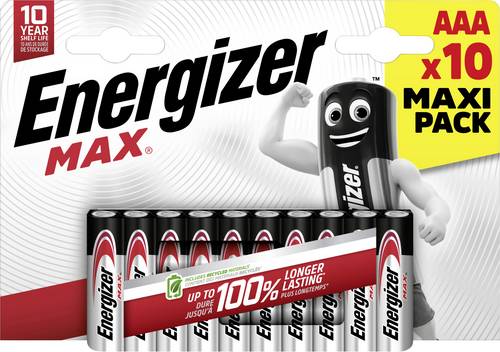 Energizer Max Micro (AAA)-Batterie Alkali-Mangan 1.5 V 10 St.