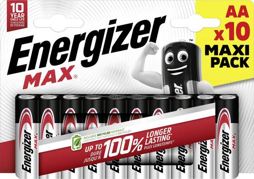 Energizer Max Mignon (AA)-Batterie Alkali-Mangan 1.5 V 10 St.