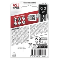 Energizer A23 Spezial-Batterie 23 A Alkali-Mangan 12 V 55 mAh 2 St. Energizer A23 Spezial-Batterie 23 A Alkali-Mangan 12 V 55 mAh 2 St.