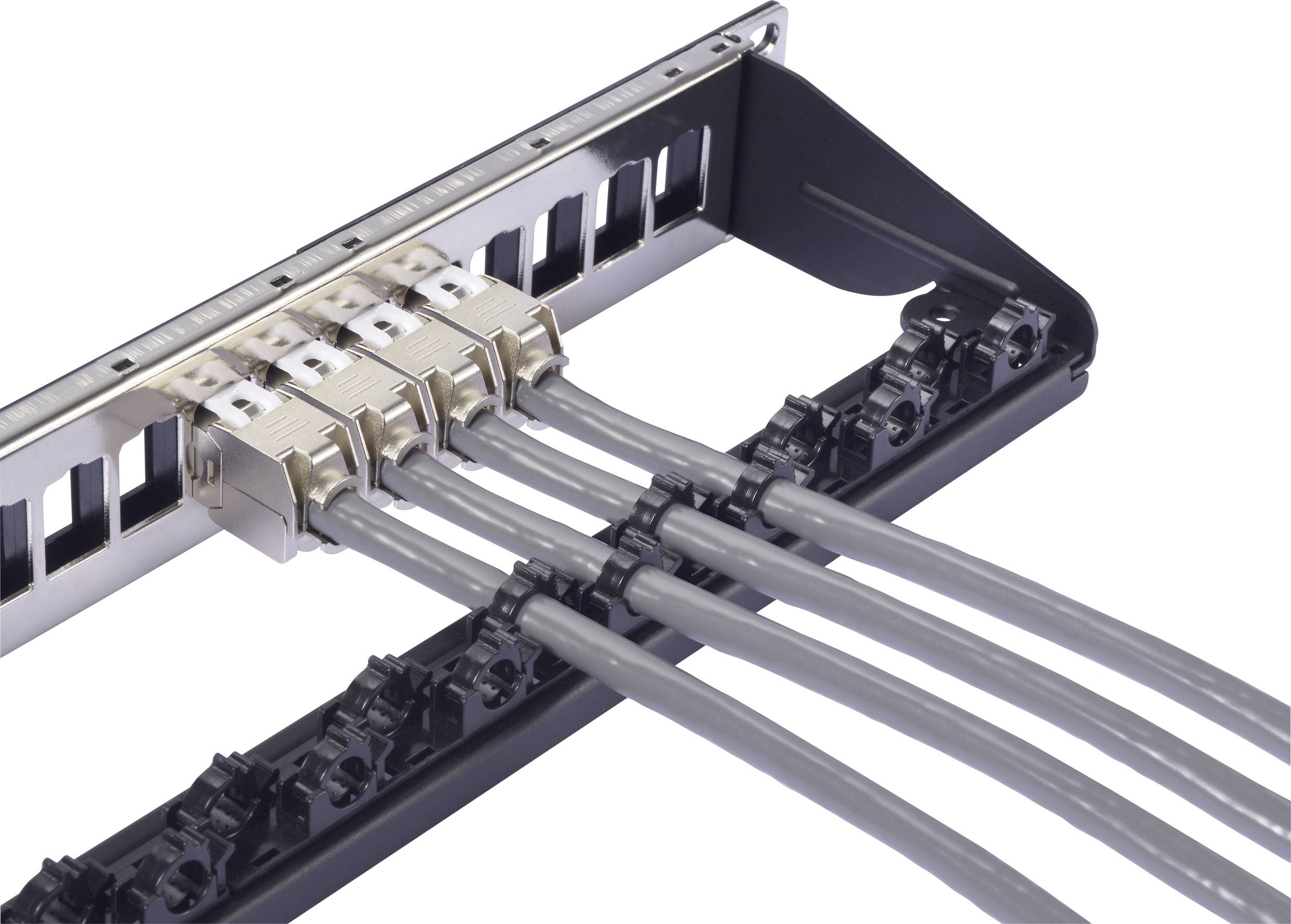 Renkforce 24 Port Netzwerk-Patchpanel 483mm (19") 1 HE Schwarz Unbestückt