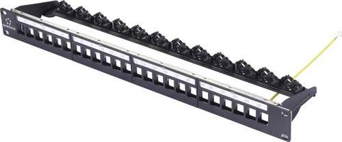 Renkforce 24 Port Netzwerk-Patchpanel 483 mm (19 ) 1 HE Schwarz Unbestückt