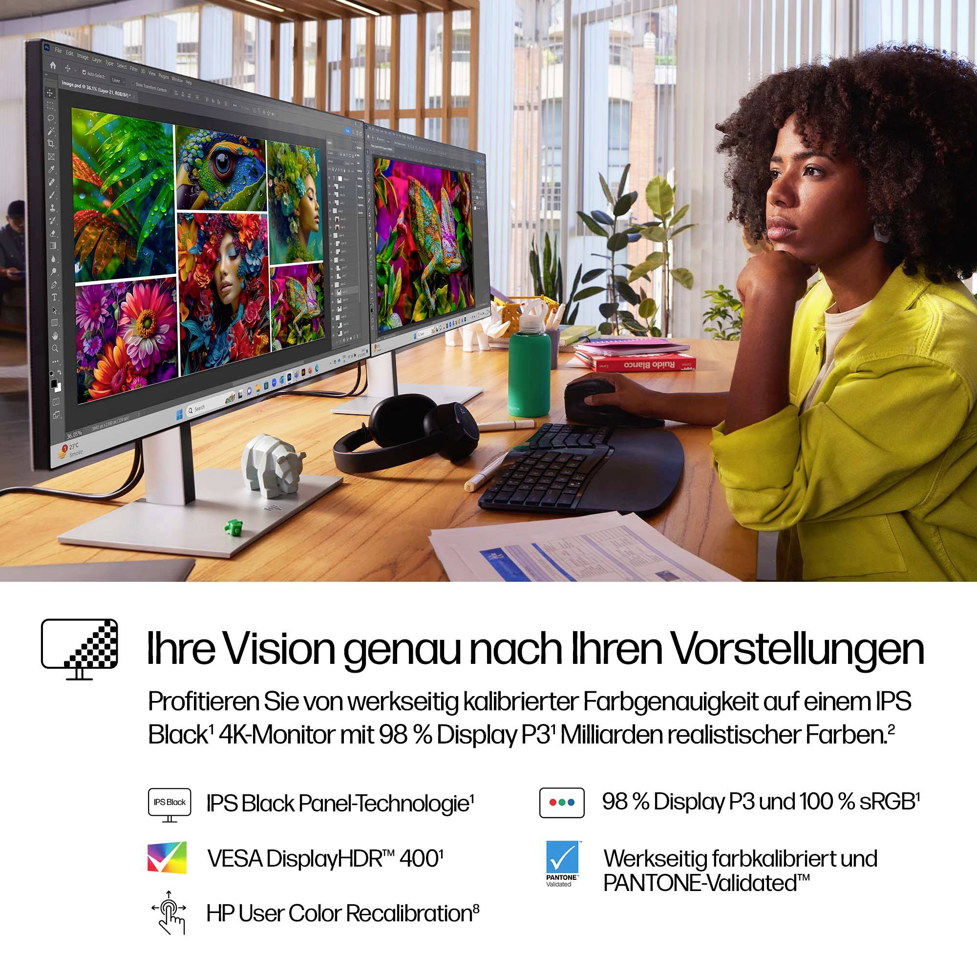 HP 727pk Series 7 Pro LCD-Monitor EEK F (A - G) 68.6cm (27 Zoll) 3840 x 2160 Pixel 16:9 5 ms DisplayPort, HDMI® IPS LCD