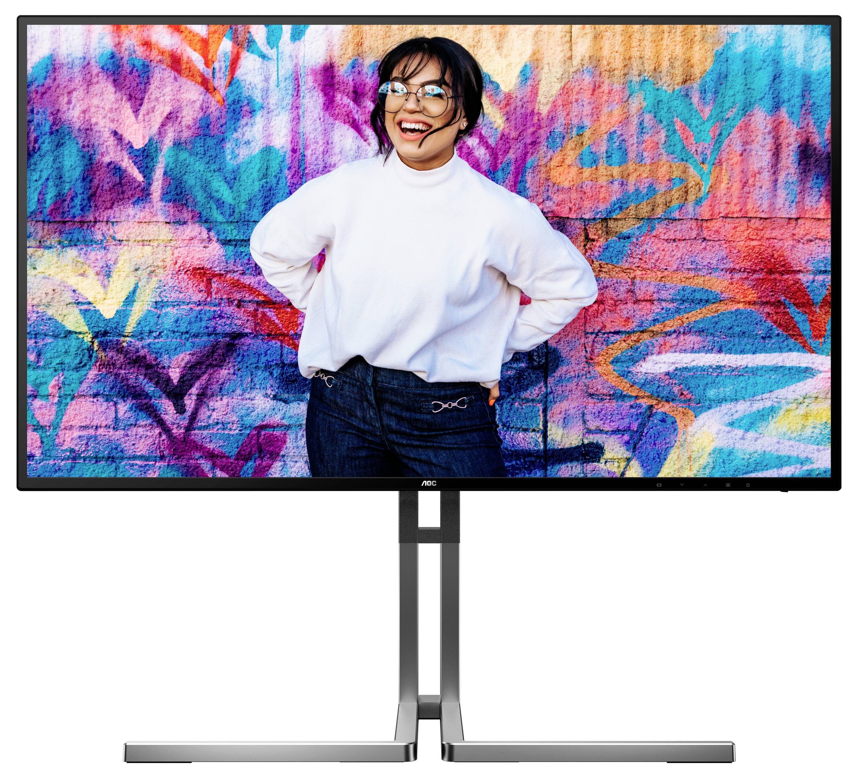 AOC U27U3CV LCD-Monitor EEK F (A - G) 68.6cm (27 Zoll) 3840 x 2160 Pixel 16:9 4 ms DisplayPort, HDMI® IPS LCD