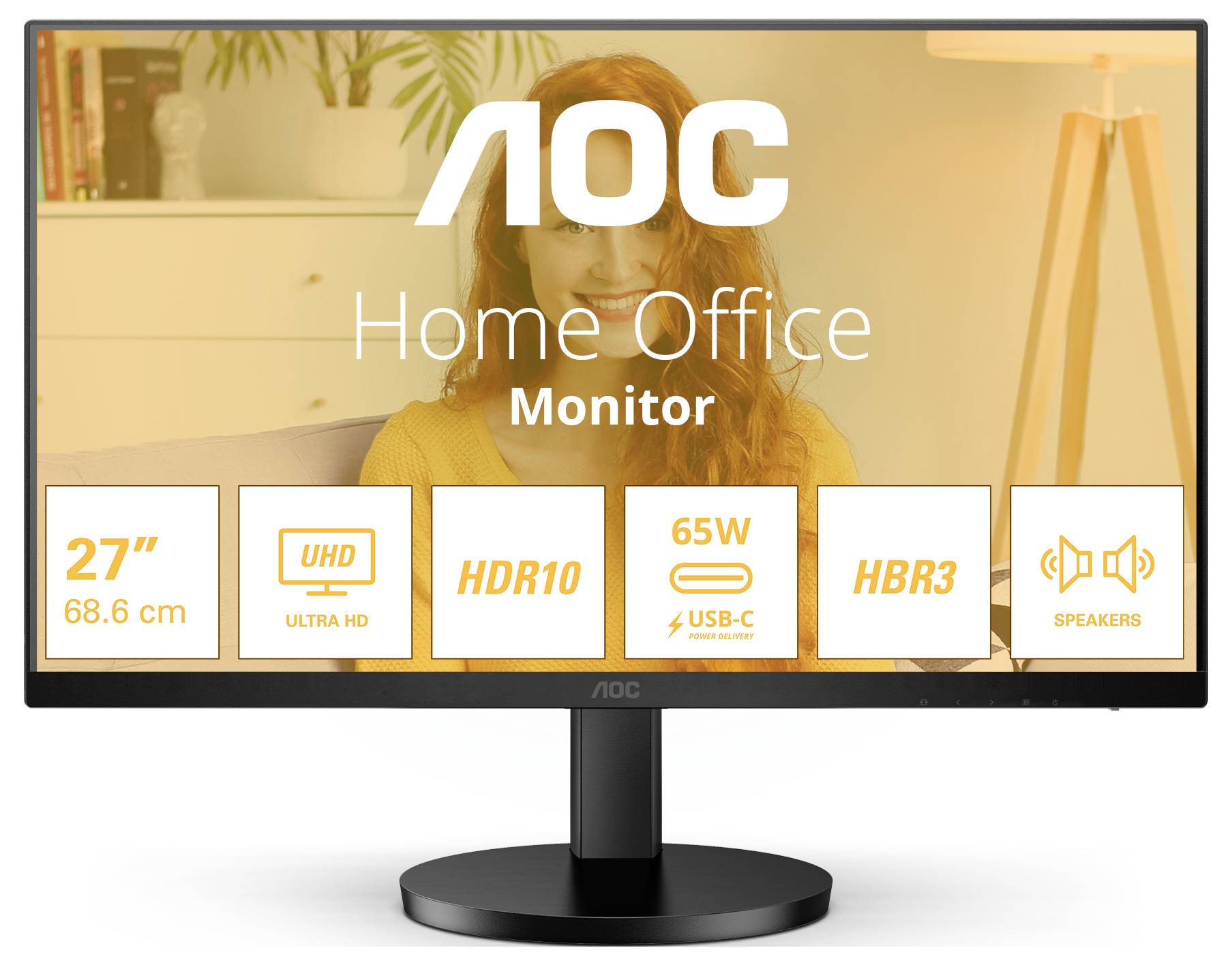AOC U27B3CF LCD-Monitor EEK F (A - G) 68.6cm (27 Zoll) 3840 x 2160 Pixel 16:9 4 ms HDMI® IPS LCD