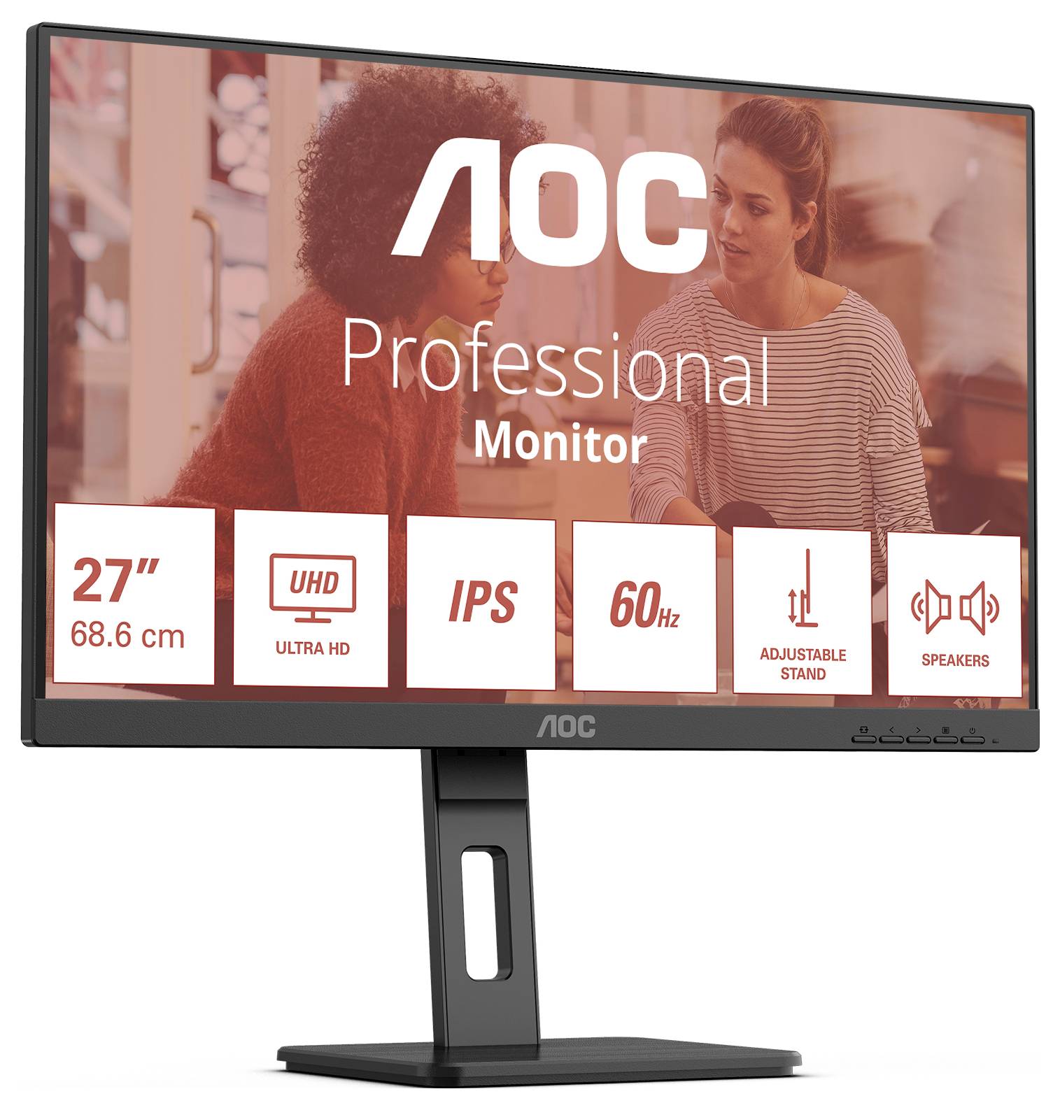AOC U27E3UF LED-Monitor EEK E (A - G) 68.6cm (27 Zoll) 3840 x 2160 Pixel 16:9 4 ms DisplayPort, HDMI® IPS LED