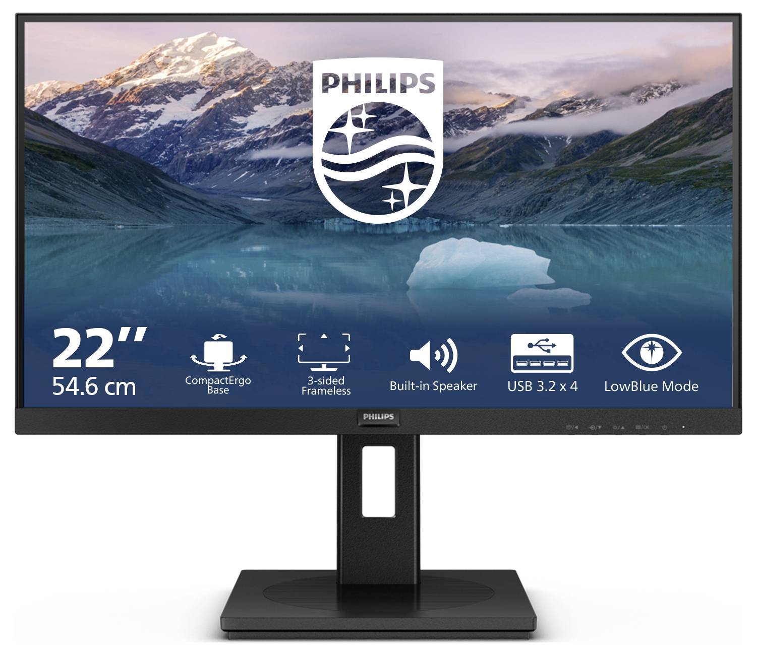Philips 222S9JML LCD-Monitor EEK D (A - G) 54.6cm (21.5 Zoll) 1920 x 1080 Pixel 16:9 4 ms DisplayPort, HDMI®, VGA VA LCD