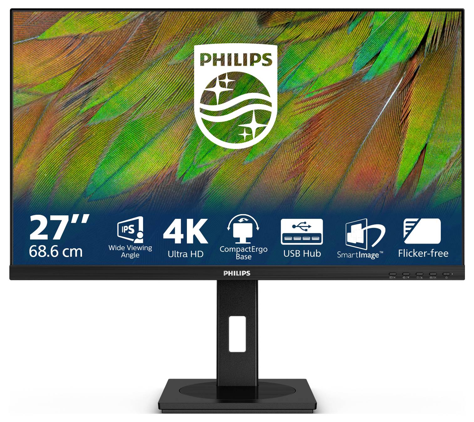 Philips 27B1N3800 LCD-Monitor EEK E (A - G) 68.6cm (27 Zoll) 3840 x 2160 Pixel 16:9 4 ms DisplayPort, HDMI® IPS LED