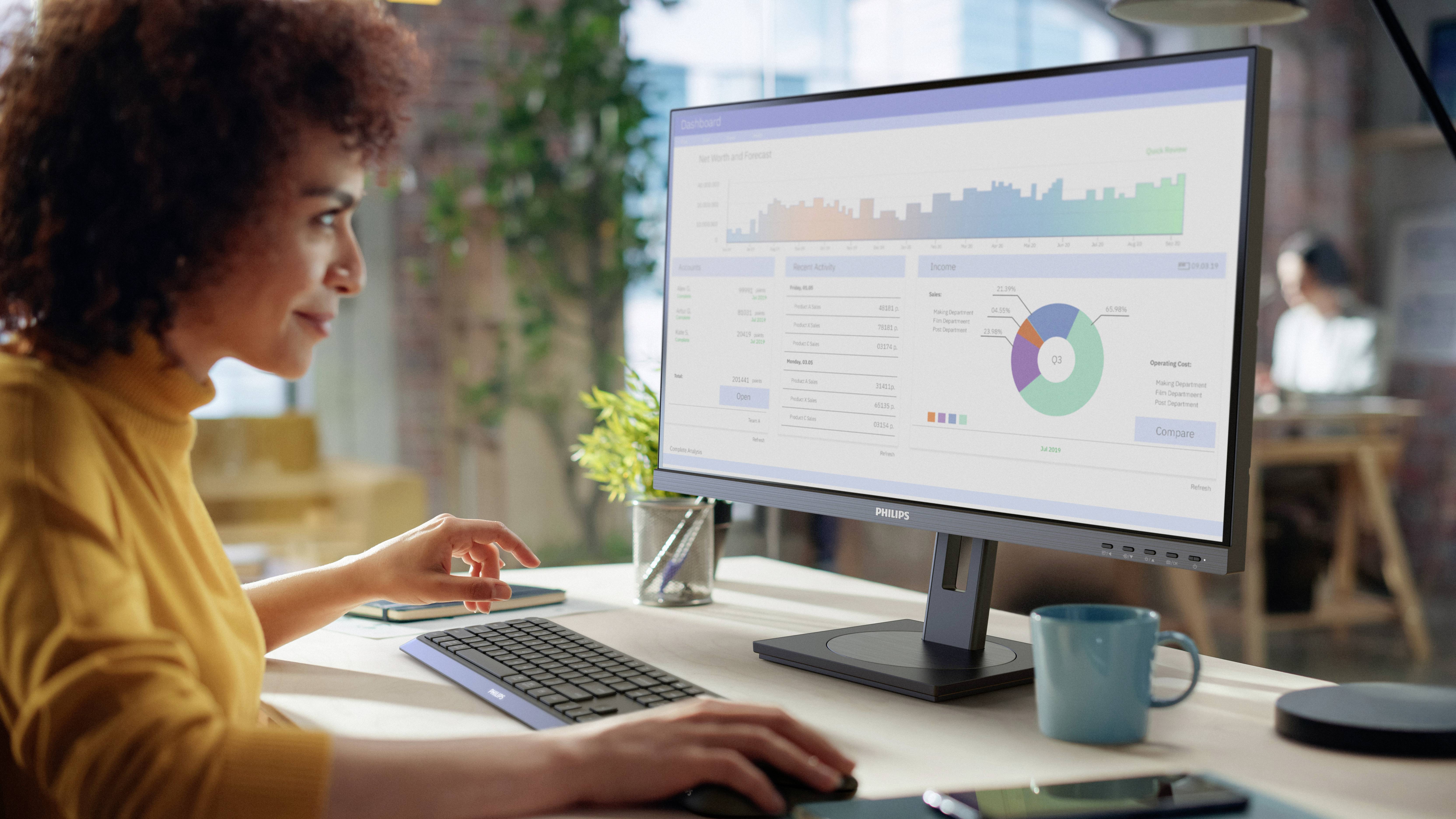 Philips 27B1U3900 LCD-Monitor EEK F (A - G) 68.6cm (27 Zoll) 3840 x 2160 Pixel 16:9 4 ms DisplayPort, HDMI® IPS LED