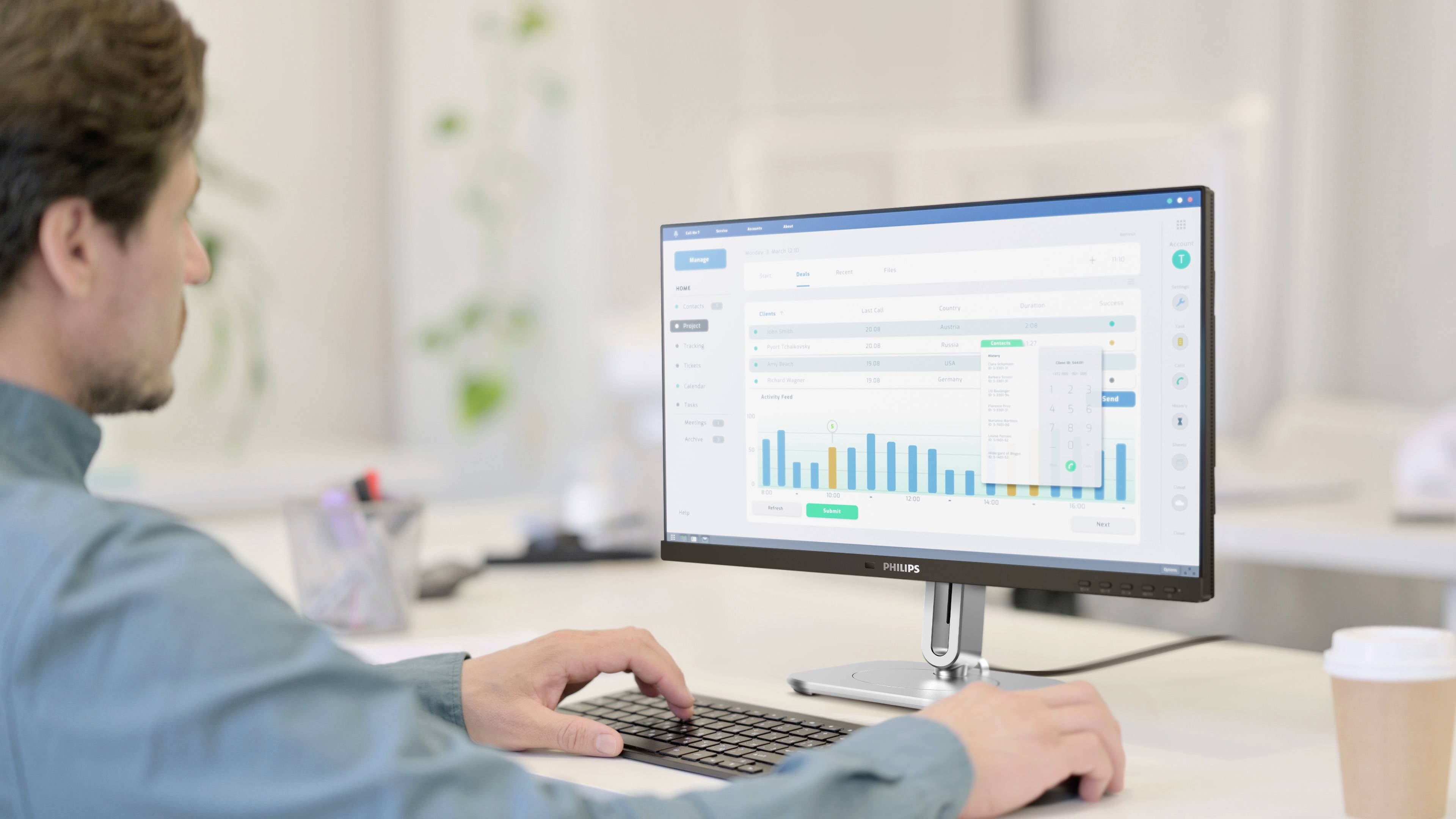 Philips 24B2G5200 LCD-Monitor EEK B (A - G) 60.5 cm (23.8 Zoll) 1920 x 1080 Pixel 16:9 4 ms DisplayPort, HDMI®, VGA IPS LCD