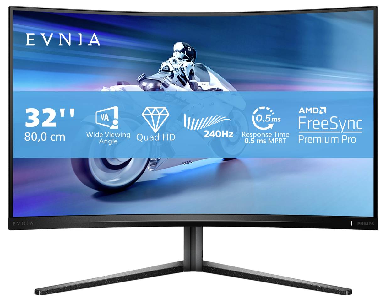 Philips 32M2C5500W LCD-Monitor EEK F (A - G) 80cm (31.5 Zoll) 2560 x 1440 Pixel 16:9 1 ms DisplayPort, HDMI® VA LCD