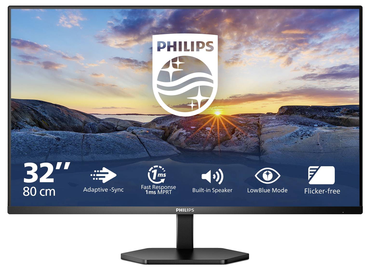 Philips 32E1N3100LA LCD-Monitor EEK F (A - G) 80cm (31.5 Zoll) 1920 x 1080 Pixel 16:9 1 ms HDMI®, VGA VA LCD