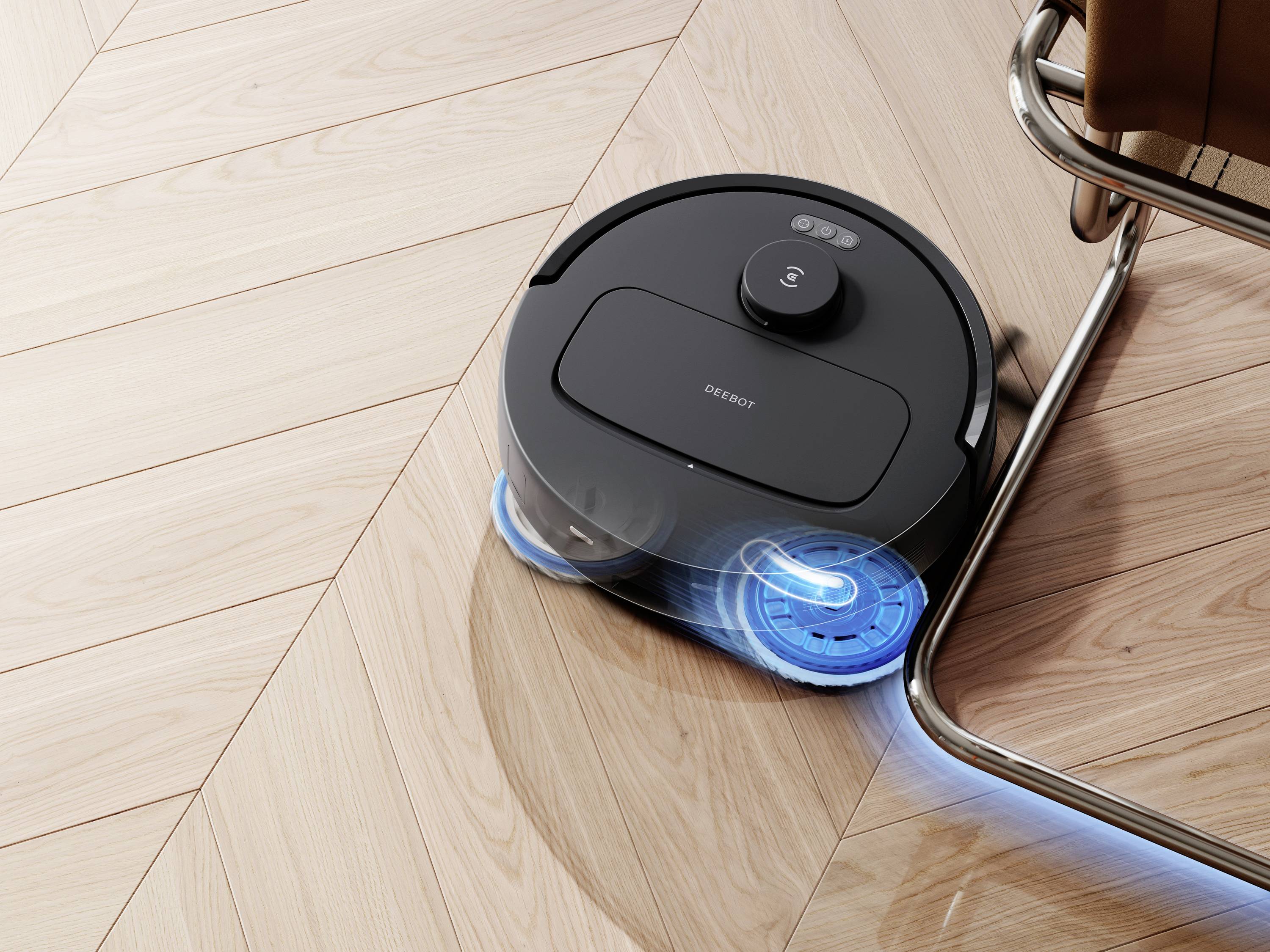 ECOVACS YDLX11 Saug-und Wischroboter Schwarz Fernbedienbar, Sprachgesteuert