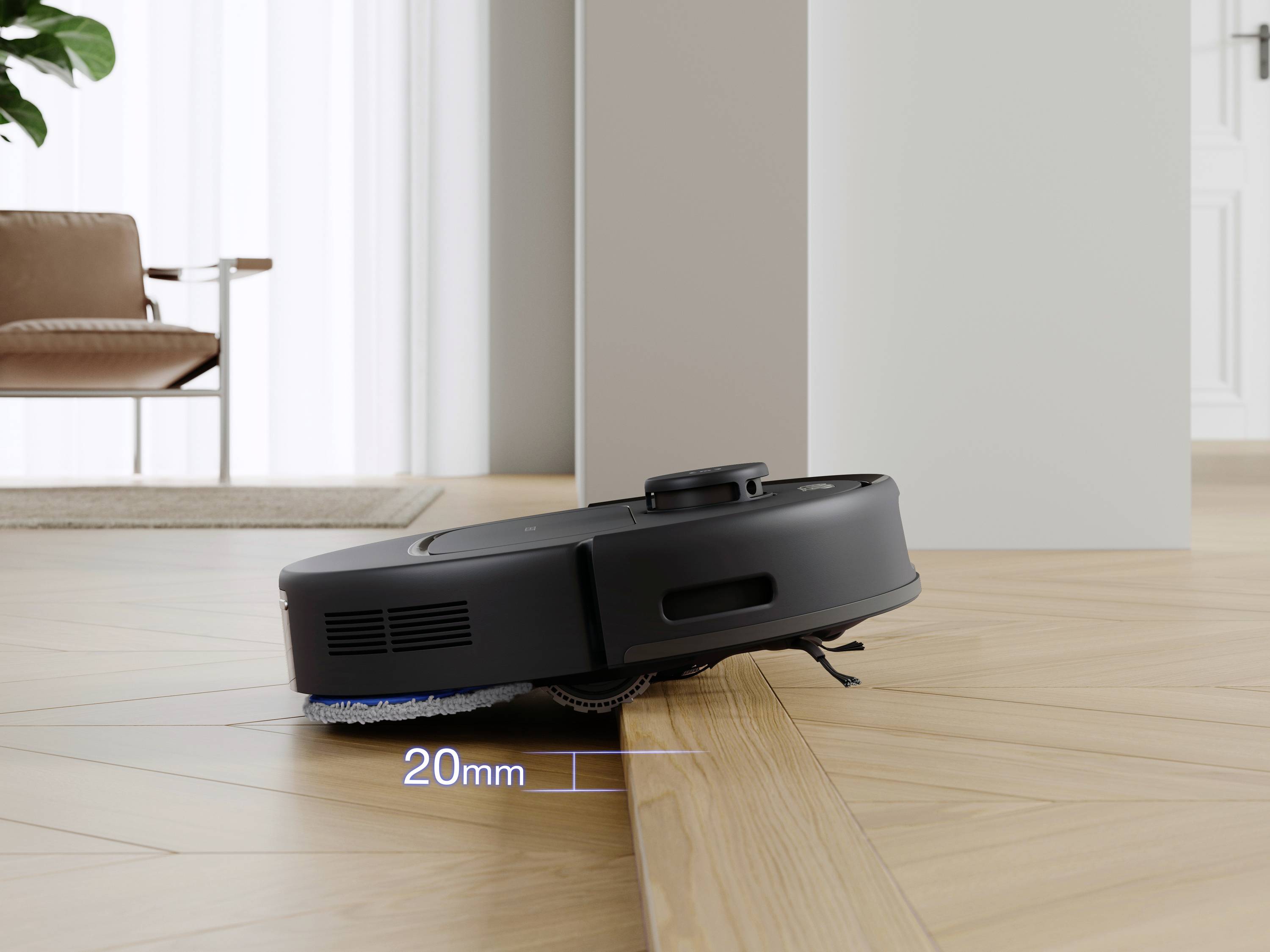 ECOVACS YDLX11 Saug-und Wischroboter Schwarz Fernbedienbar, Sprachgesteuert