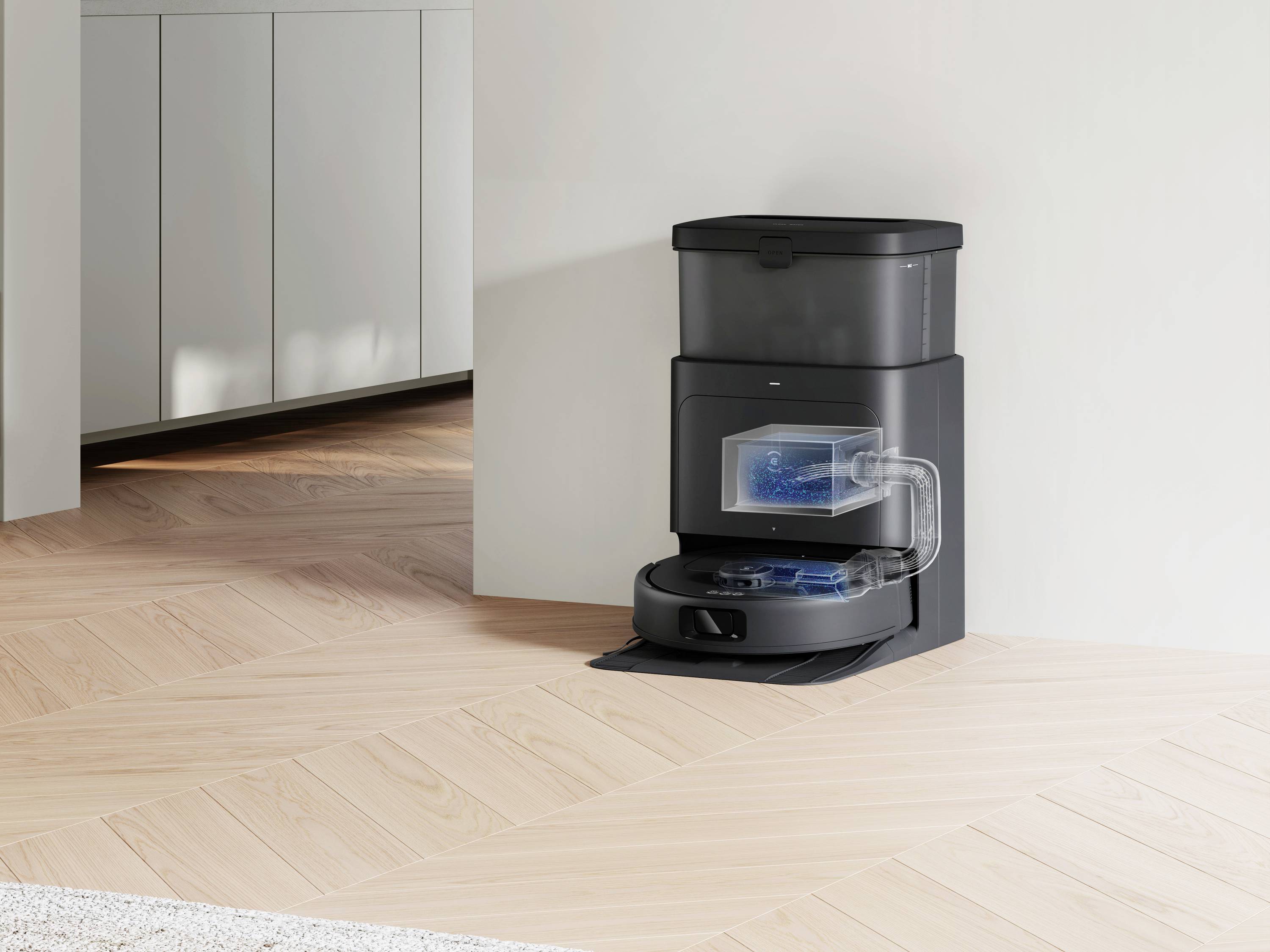 ECOVACS YDLX11 Saug-und Wischroboter Schwarz Fernbedienbar, Sprachgesteuert