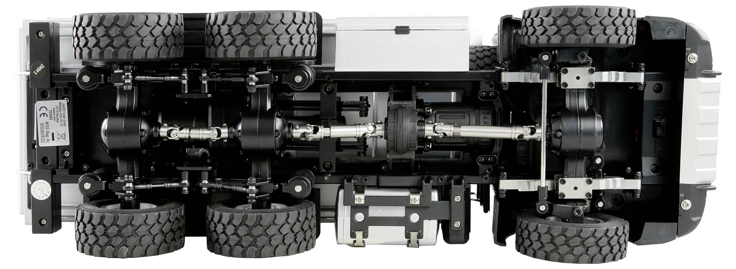 Amewi 22684 Mercedes-Benz Arocs Kipper 6x6 rot 1:14 Elektro RC Funktionsmodell RtR