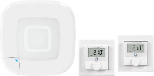 Homematic IP Funk Starter Kit smarte Fußbodenheizung für 2 Räume HmIP-HAP2+HmIP-BWTH