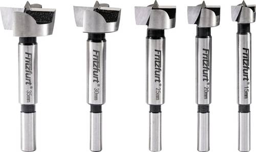 FRITZFURT 2800-3205 Forstnerbohrer-Set 6teilig 15 mm, 20 mm, 25 mm, 30 mm, 35 mm Gesamtlänge 200 mm