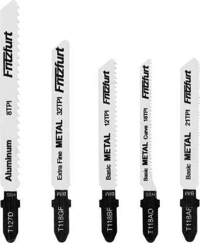 FRITZFURT 3401-3202 Stichsägeblatt-Set Metall 5-teilig 1 Set