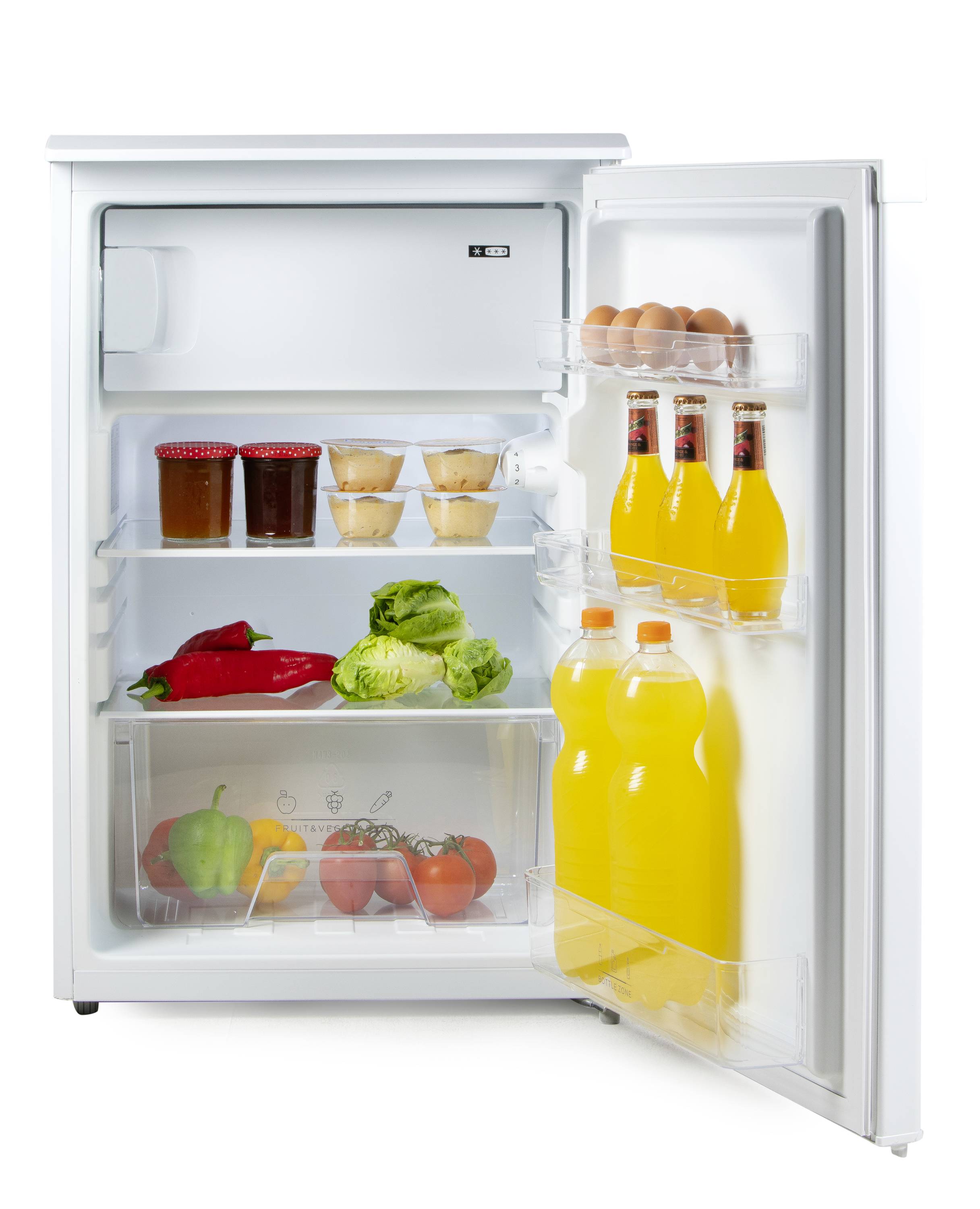 DOMO KÜHLSCHRANK MIT GEFRIERFACH 113L Kühl-Gefrier-Kombination EEK: C (A - G) 113l Weiß