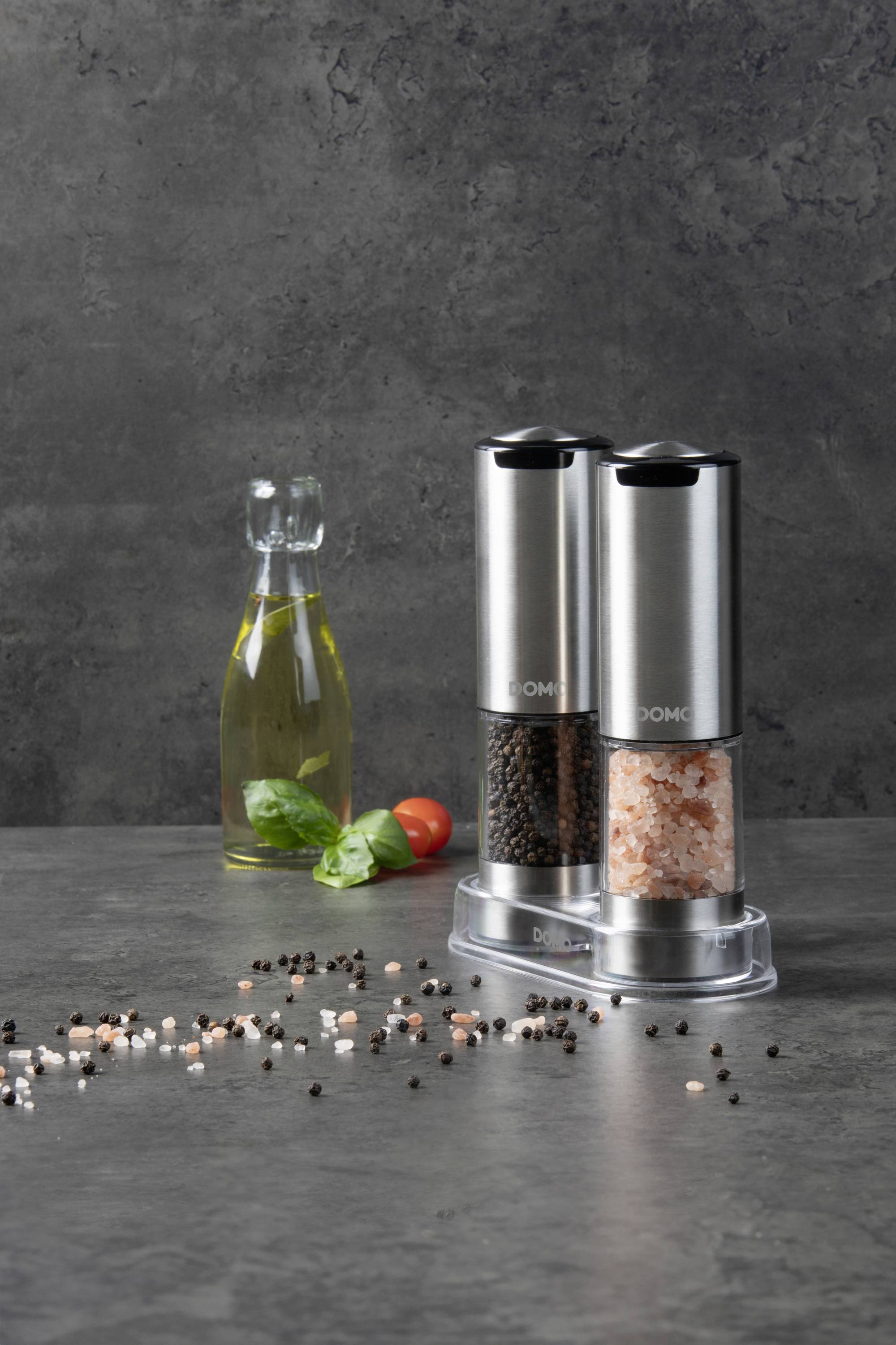 DOMO WIEDERAUFLADBARE PFEFFER- UND SALZMÜHLE Salz-, Pfeffermühle 1 St.