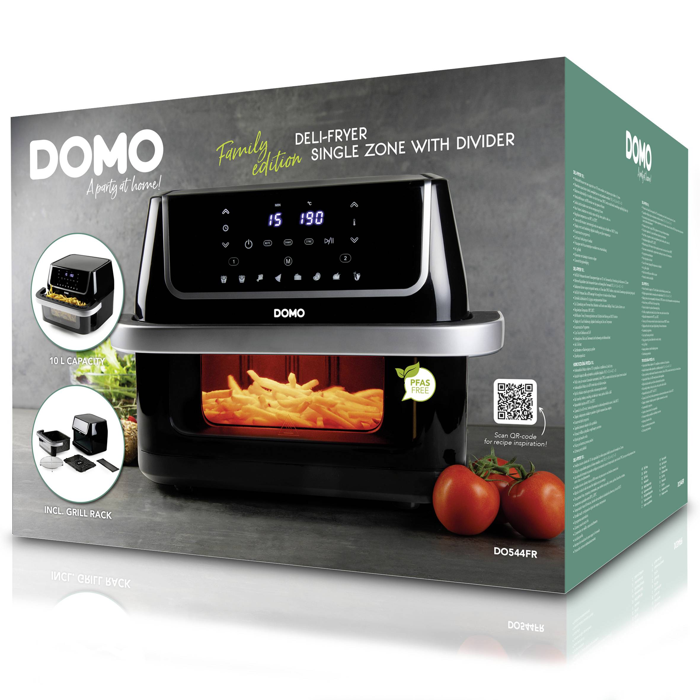 DOMO Heißluft-Fritteuse 10L Fritteuse 10l