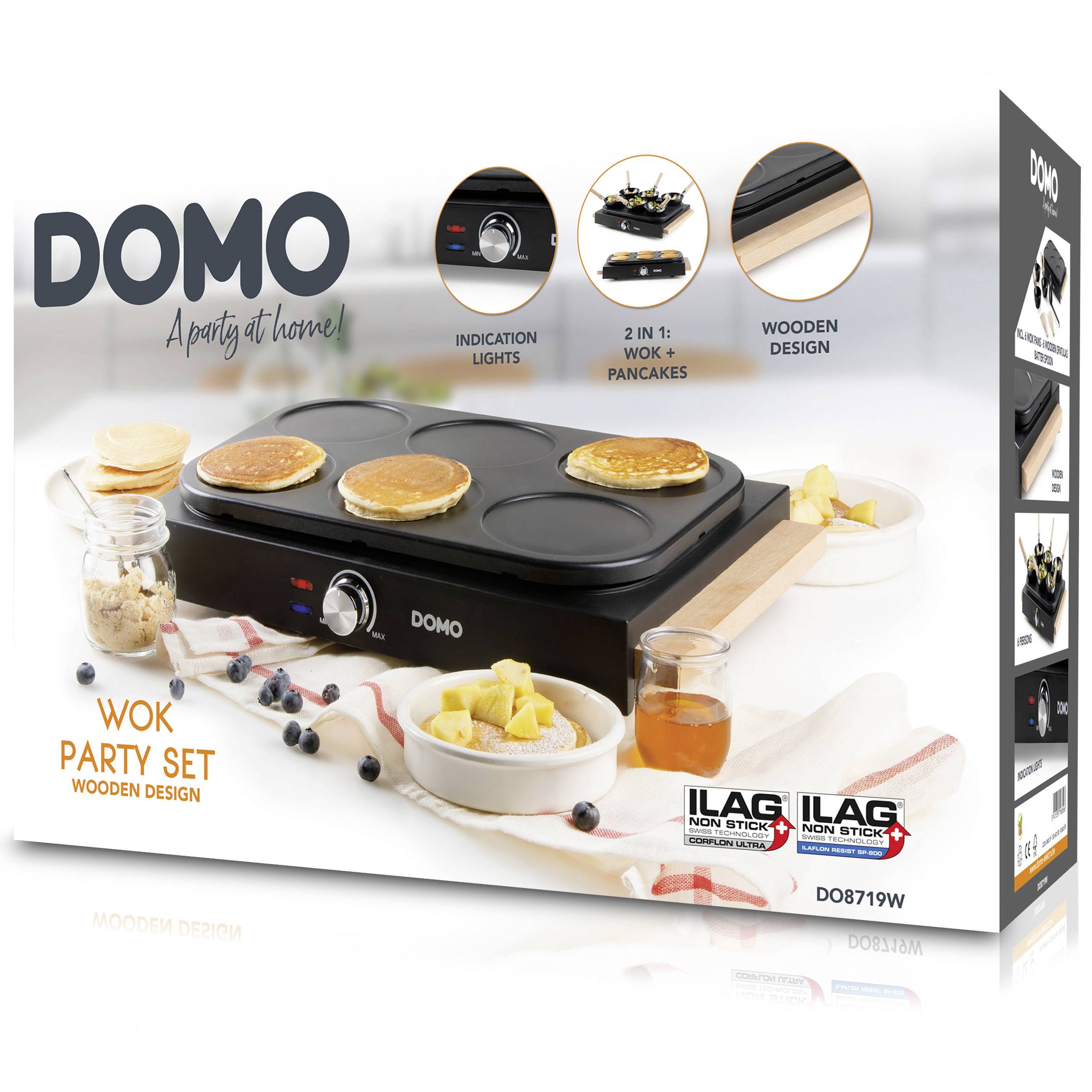 DOMO WOK PARTY SET DO8719W Wok