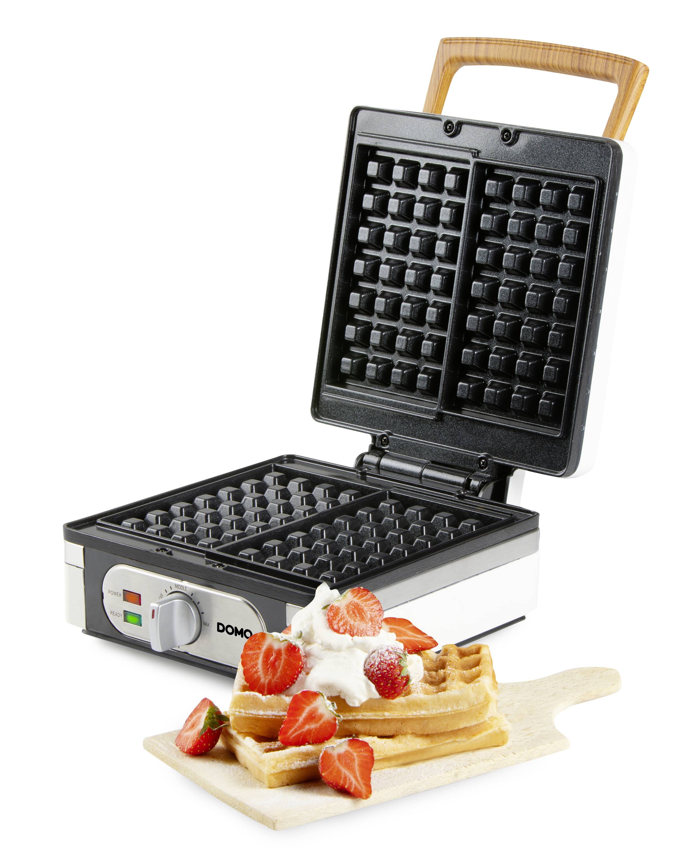 DOMO WAFFELEISEN – POWDER WHITE Waffeleisen Weiß