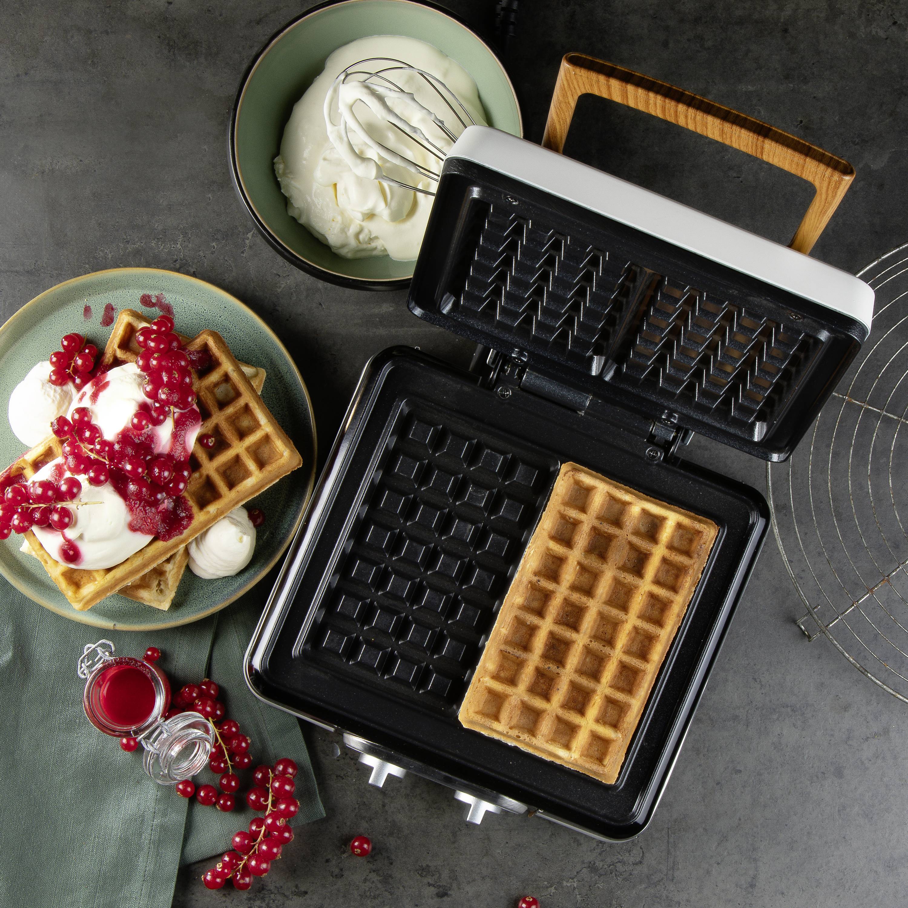 DOMO WAFFELEISEN – POWDER WHITE Waffeleisen Weiß