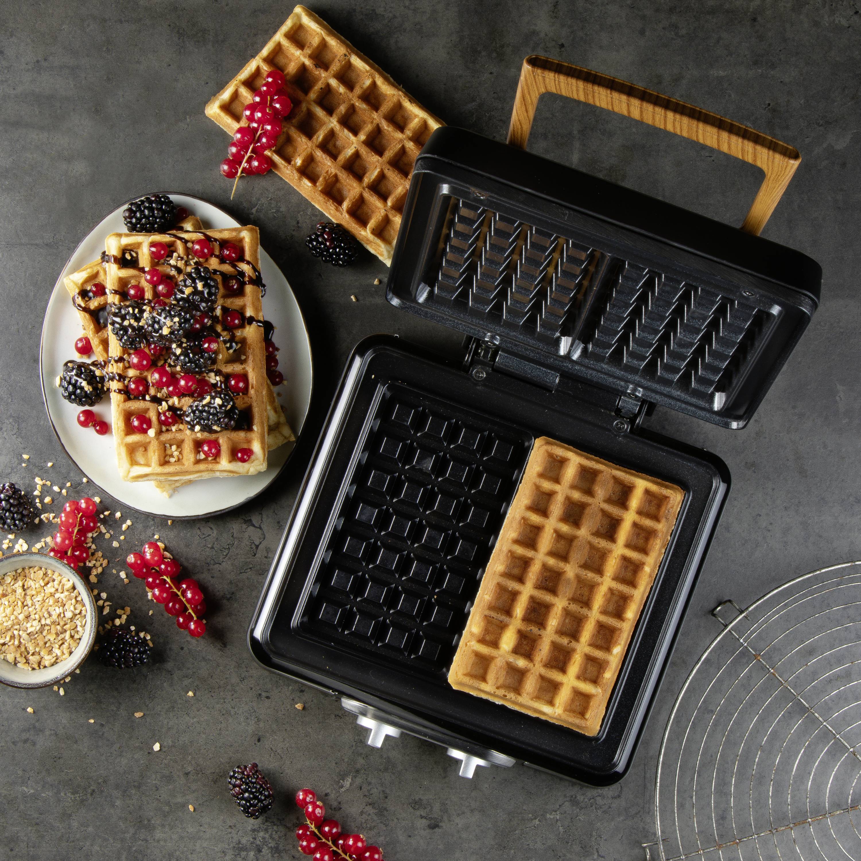 DOMO WAFFELEISEN – INKY BLACK Waffeleisen Schwarz