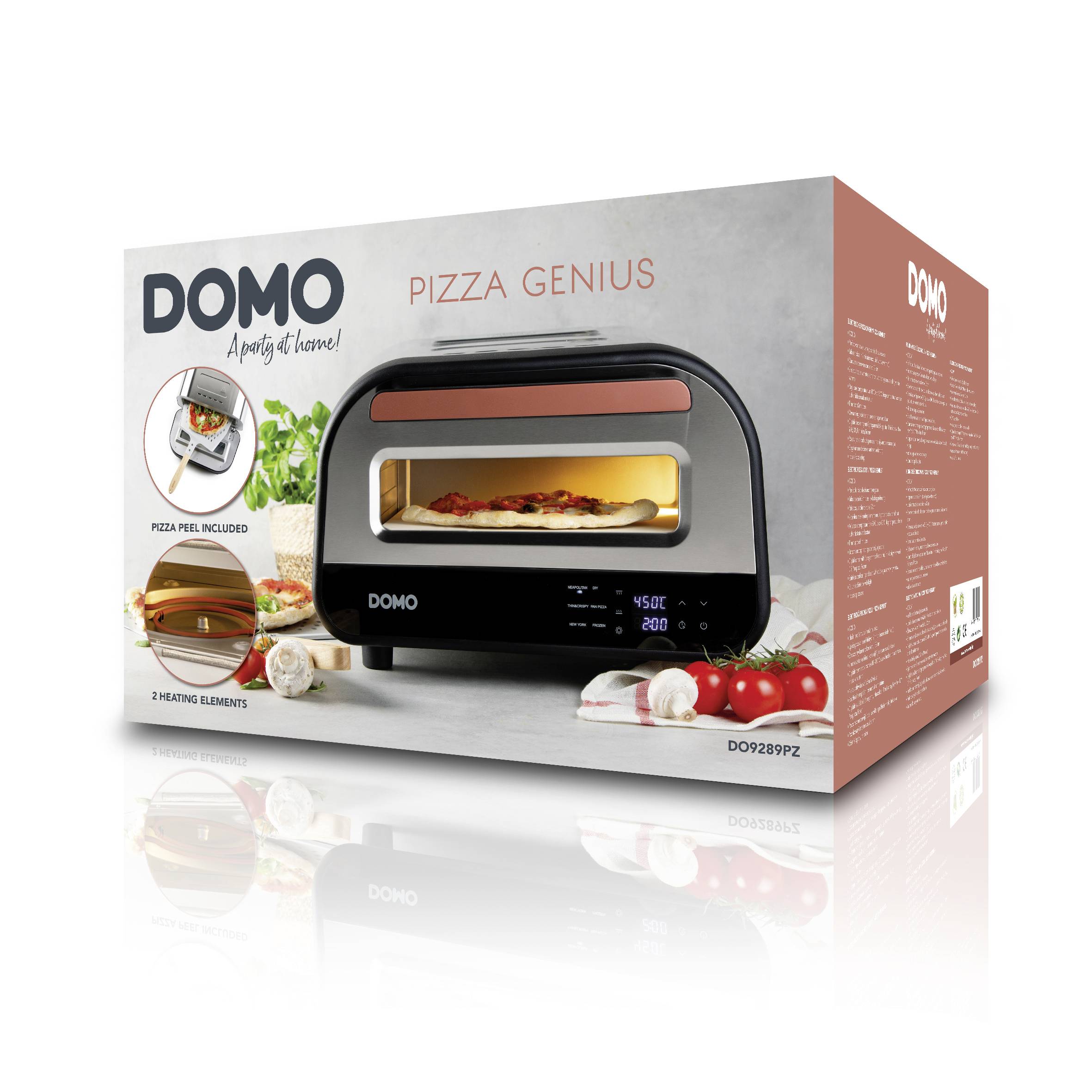 DOMO ELEKTRISCHER PIZZAOFEN “PIZZA GENIUS” Pizzaofen