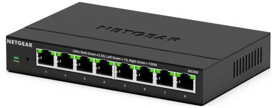 Netzwerk-Switch mit acht Ethernet-Ports, ideal zur Verbindung und Verwaltung mehrerer Geräte in einem lokalen Netzwerk.