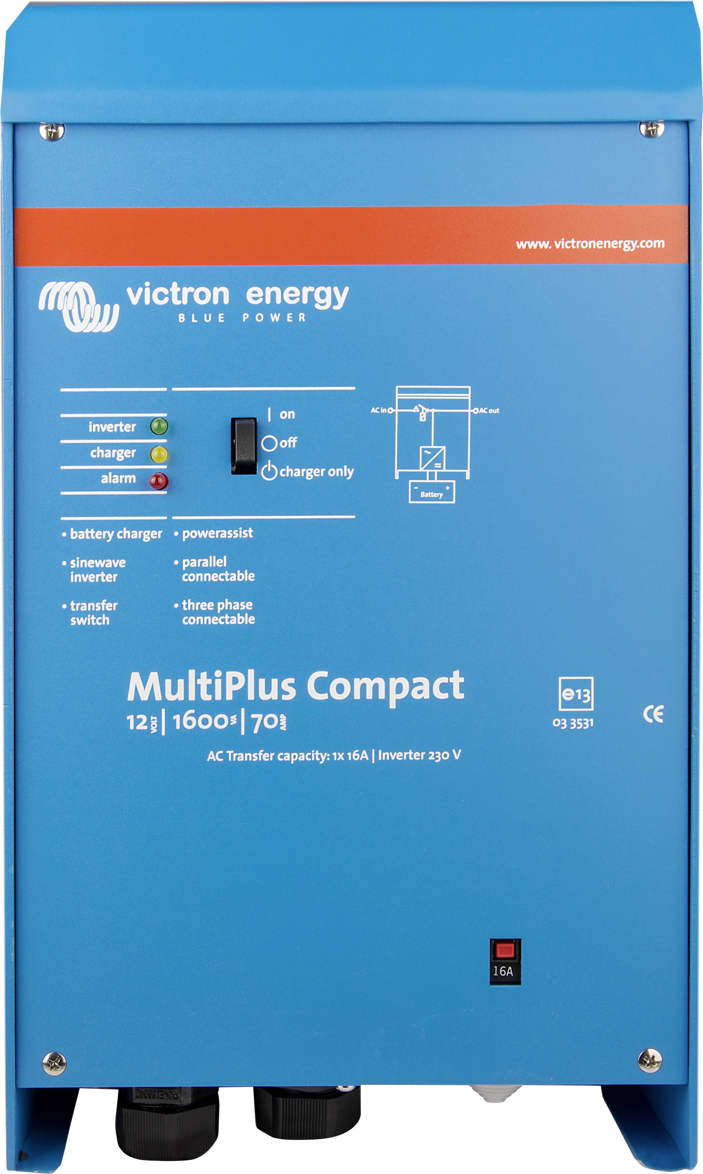 Victron Energy Netzwechselrichter MultiPlus C 12/1200/50-16 1200W 12 V/DC - 230 V/AC integrierter Laderegler