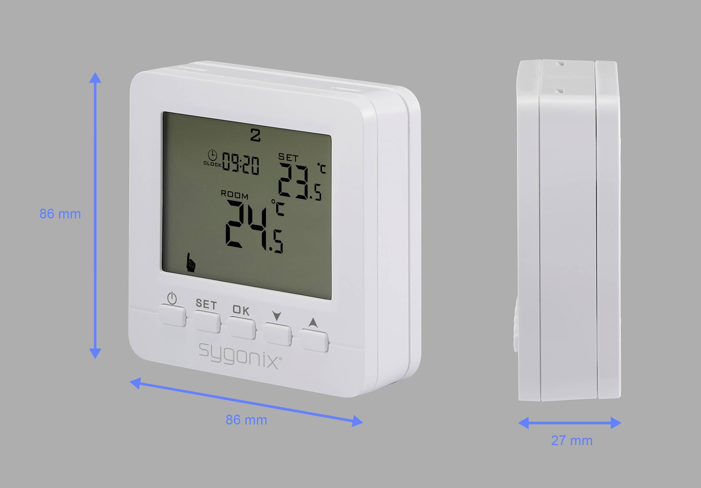Sygonix SY-6805680 SY02B05RF Funk-Raumthermostat Aufputz Wochenprogramm 1St.