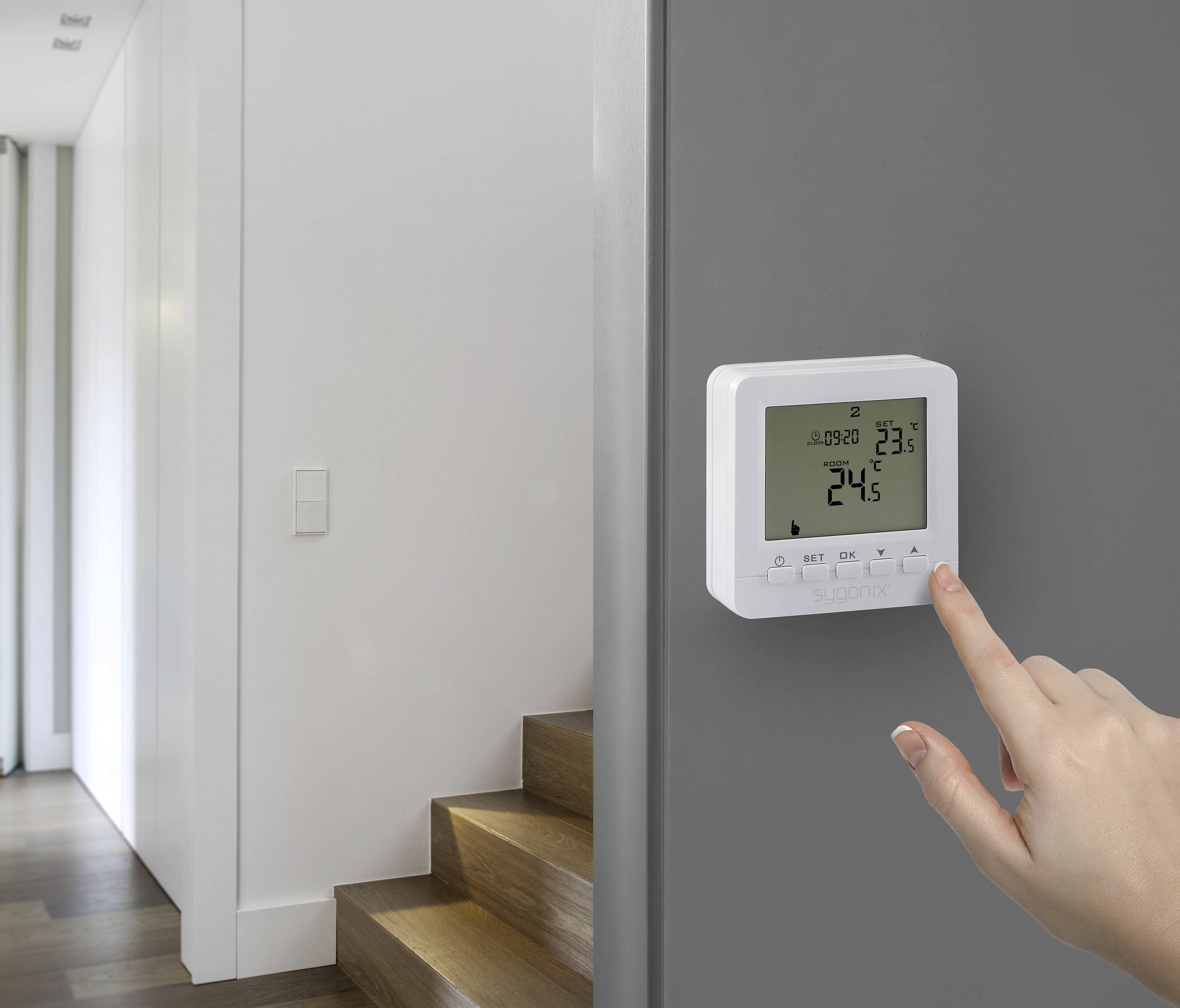 Sygonix SY-6805680 SY02B05RF Funk-Raumthermostat Aufputz Wochenprogramm 1St.