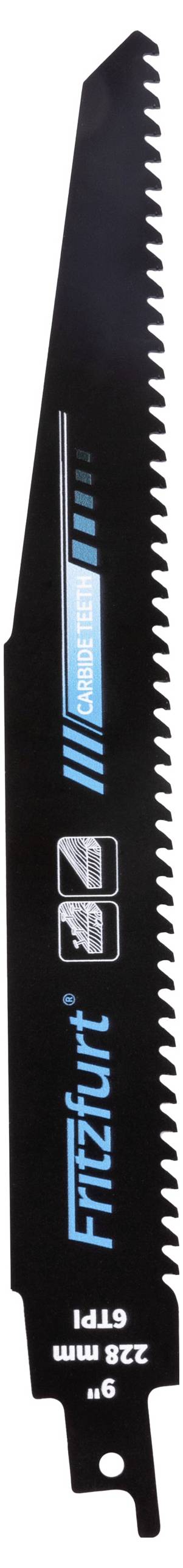 Ein schwarzes Sägeblatt für Elektrosägen der Marke 