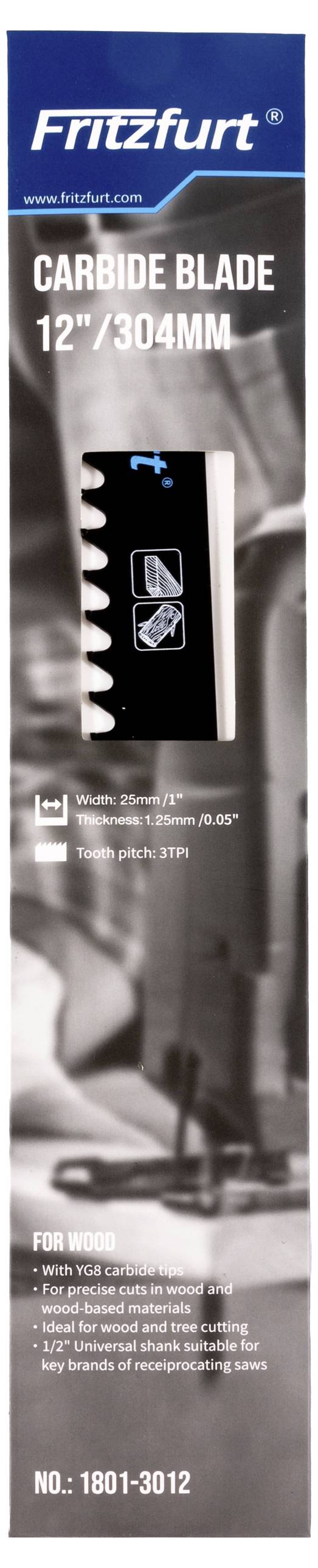 Fritzfurt-Hartmetallklinge Verpackung mit einer 12