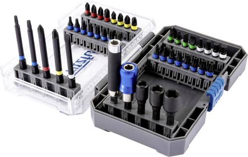 FRITZFURT 6100-3042 Bit-Set 42teilig PZ, PH, Schlitz, T-Profil, T-Profil mit Loch, Innen-Sechskant