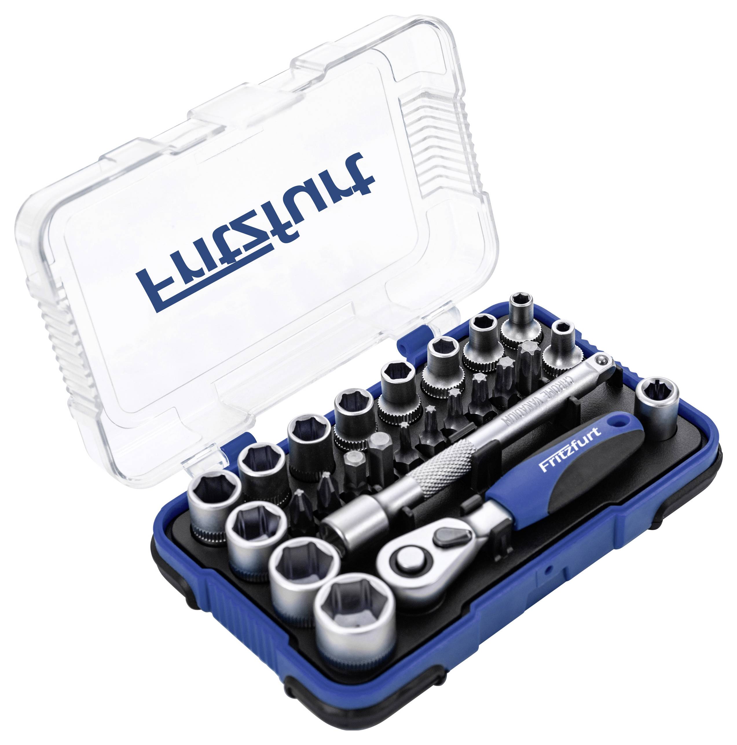 FRITZFURT Steckschlüsselsatz metrisch 1/4" (6.3 mm) 25teilig 6100-3025