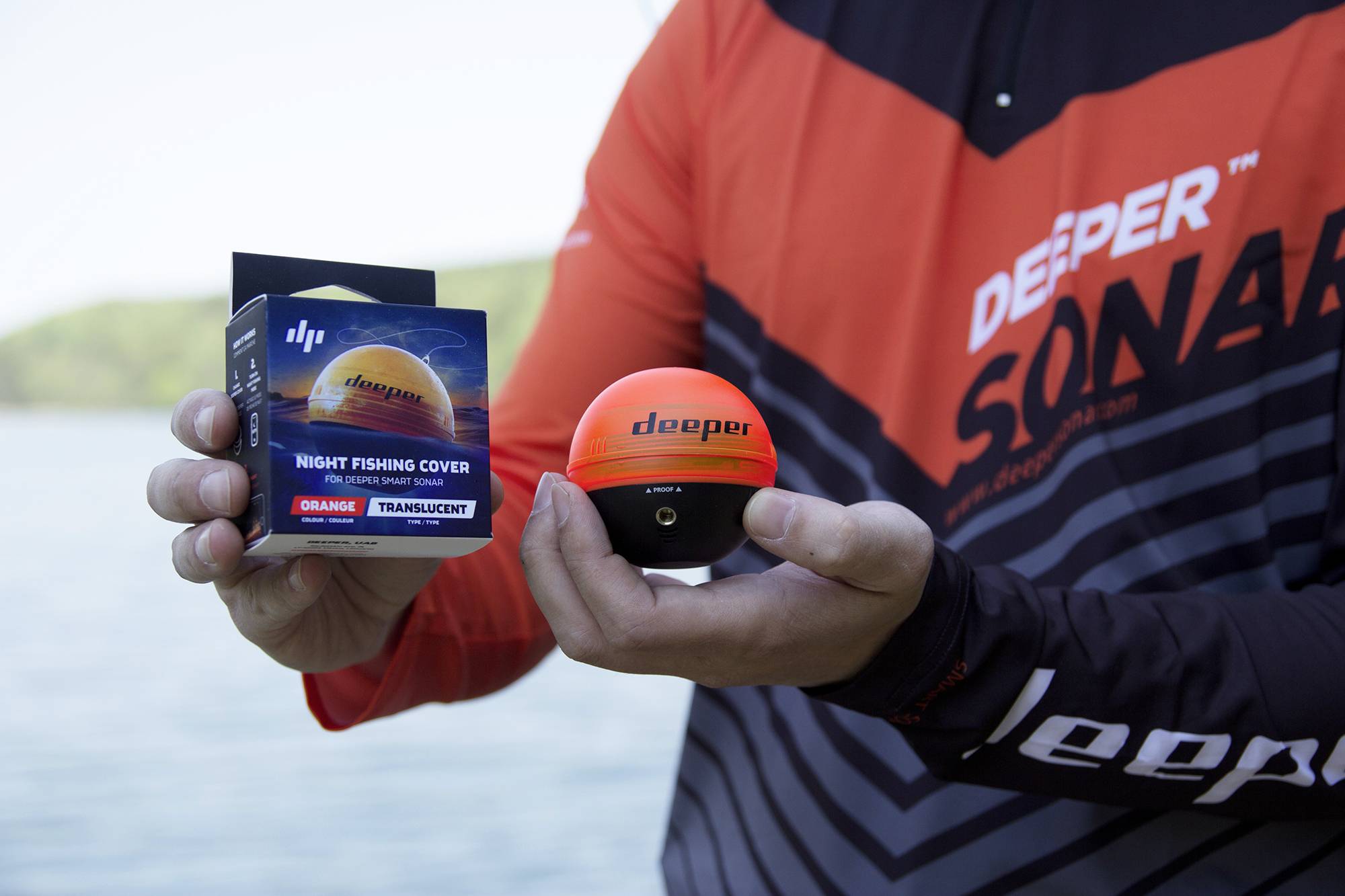 Deeper Night Cover Orange Fischfinder Abdeckung