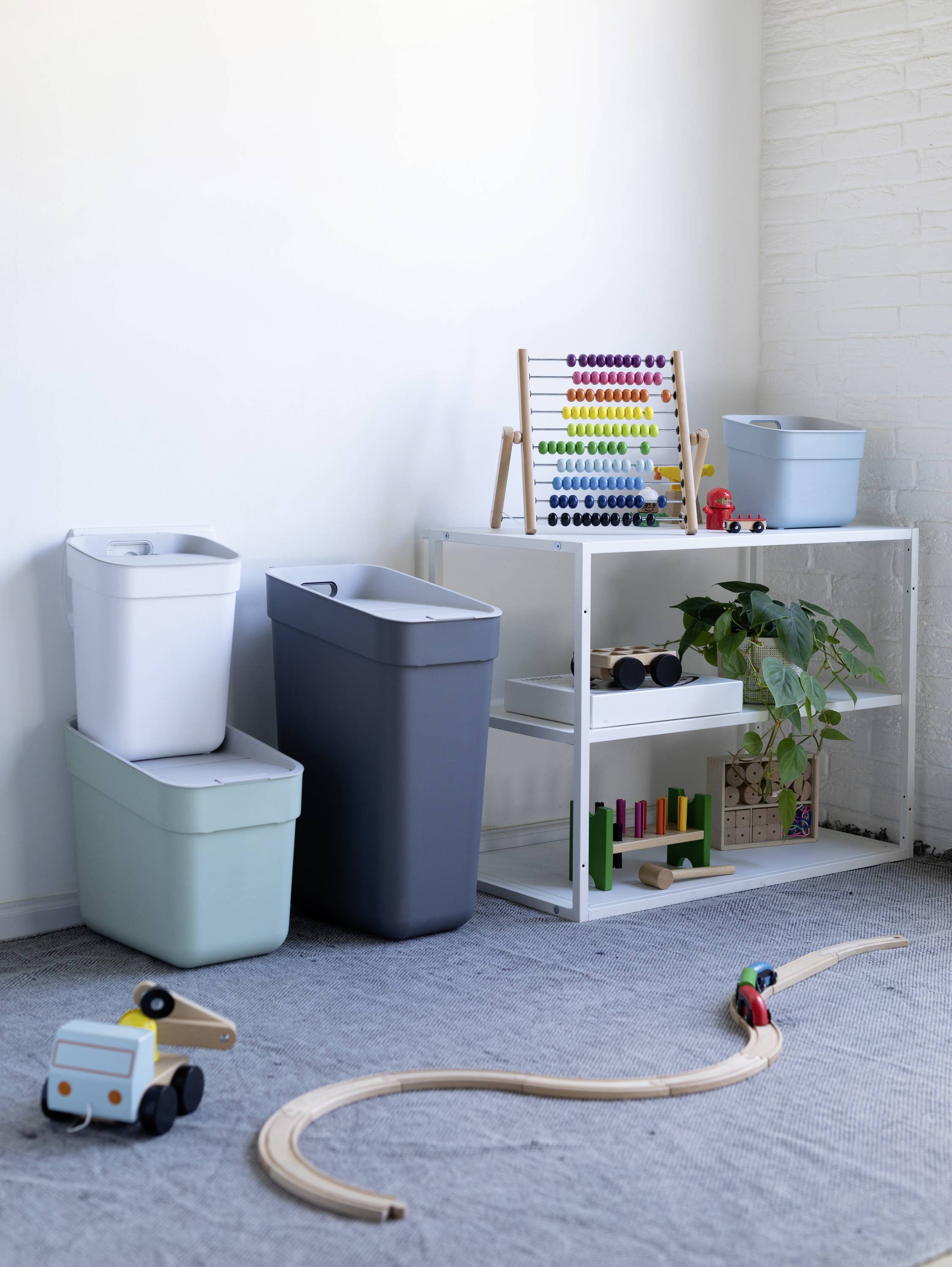 Curver READY TO COLLECT Biomülleimer [5L], blau 251950 Mülleimer Blau