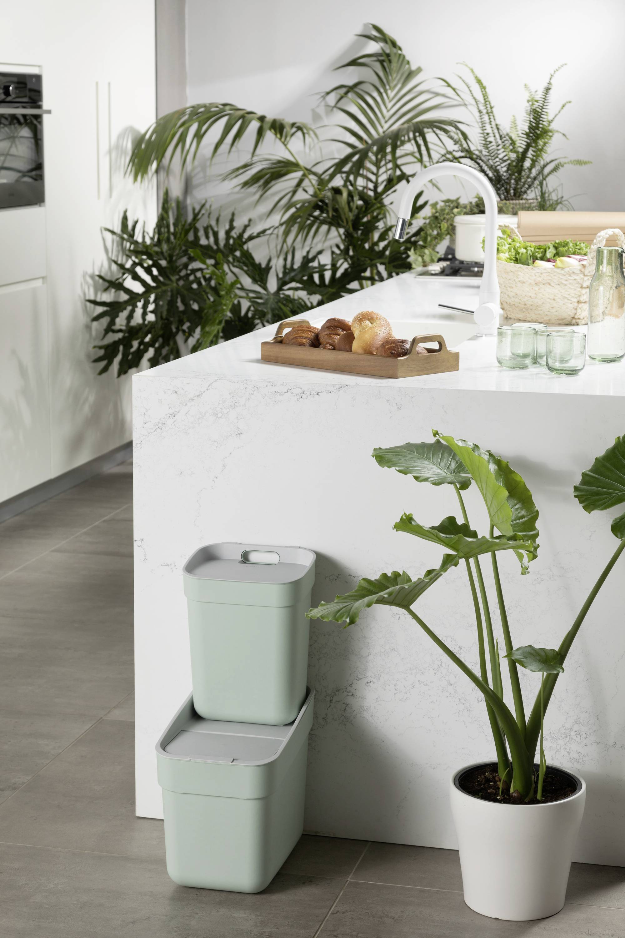 Curver READY TO COLLECT Mülleimer [10L], grün 251953 Mülleimer Grün