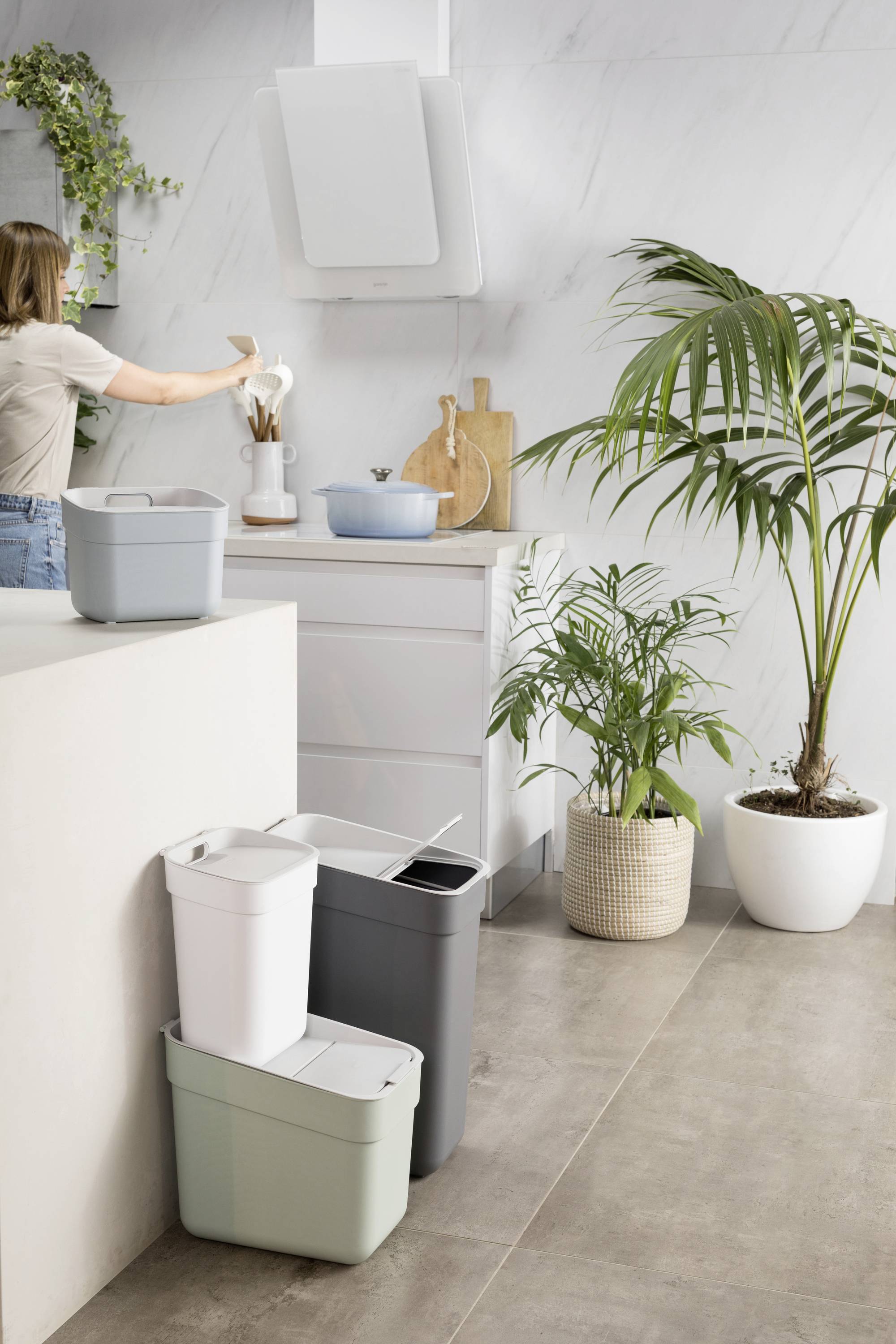 Curver READY TO COLLECT Mülleimer [10L], weiß 252106 Mülleimer Weiß 1 St.