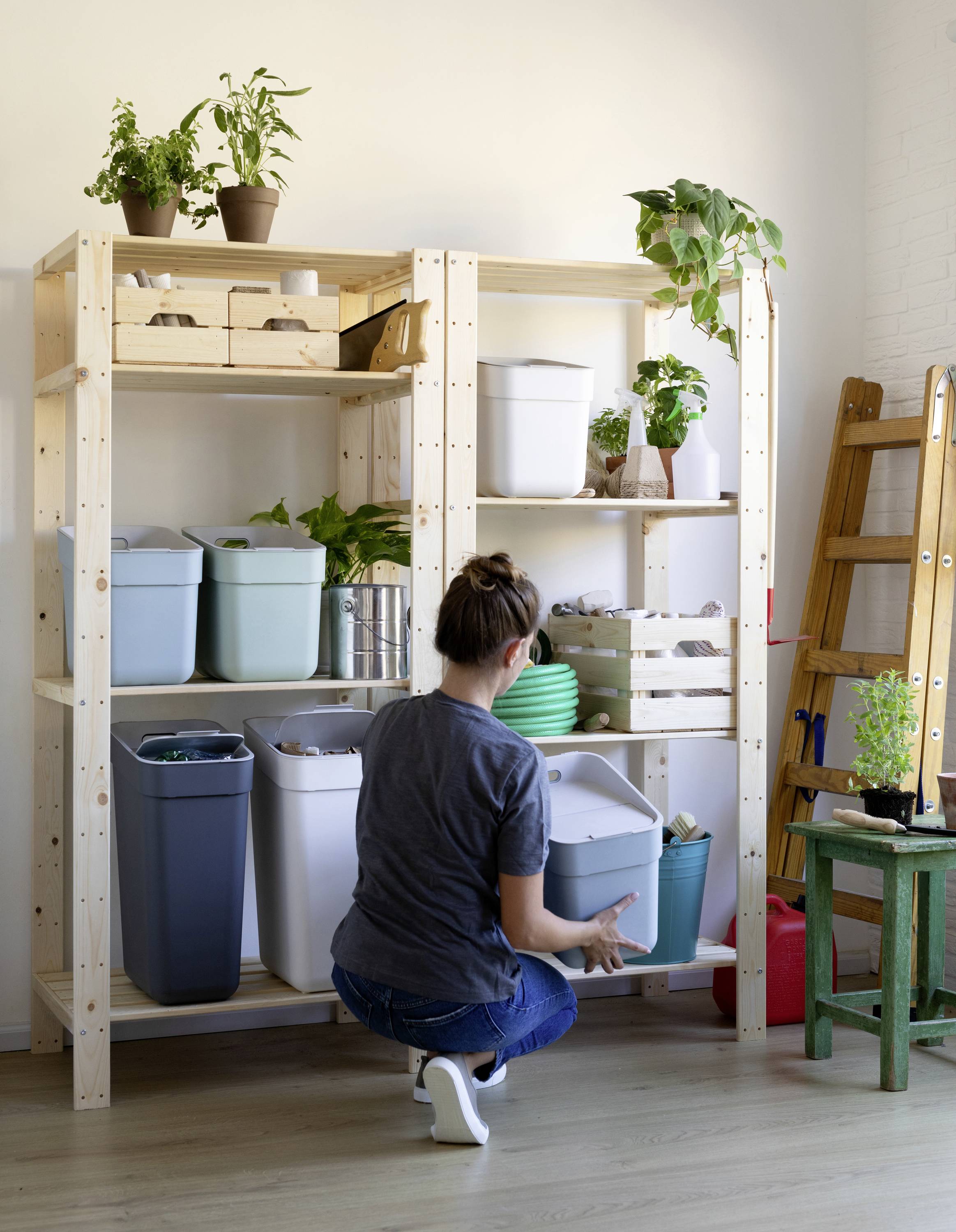 Curver READY TO COLLECT Mülleimer [20L], blau 251951 Mülleimer Blau 1St.