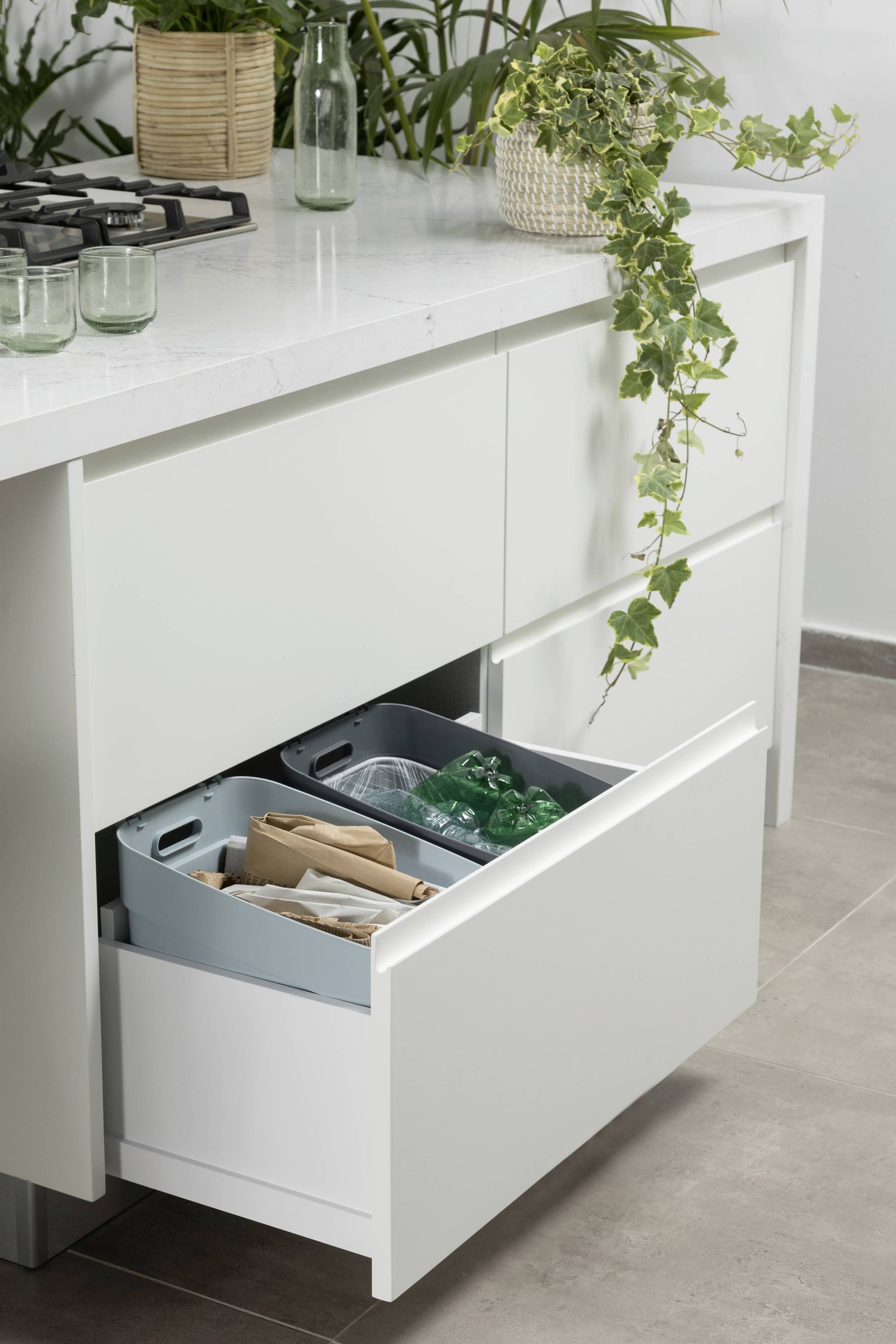 Curver 252021 Mülleimer Dunkelgrün 1 St.