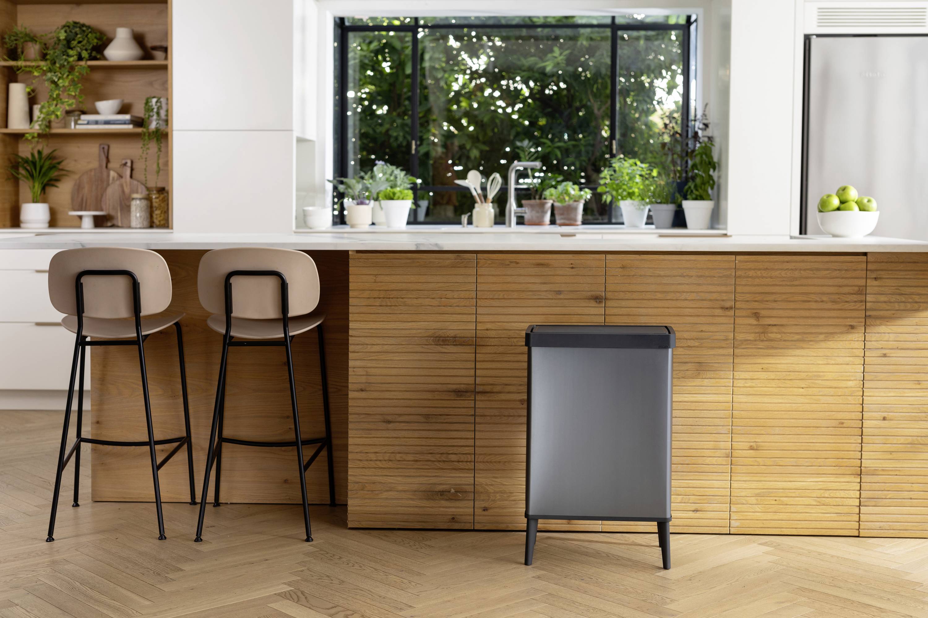 Curver E-COM - VERTO Bin HIGH Abfalleimer 54L, perlblau 258985 Mülleimer Perl-Blau 1St.